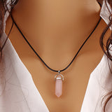 Natural Healing Stone And Crystal Pendant Necklace