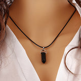 Natural Healing Stone And Crystal Pendant Necklace