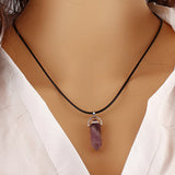 Natural Healing Stone And Crystal Pendant Necklace