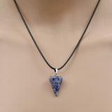 Natural Healing Stone And Crystal Pendant Necklace